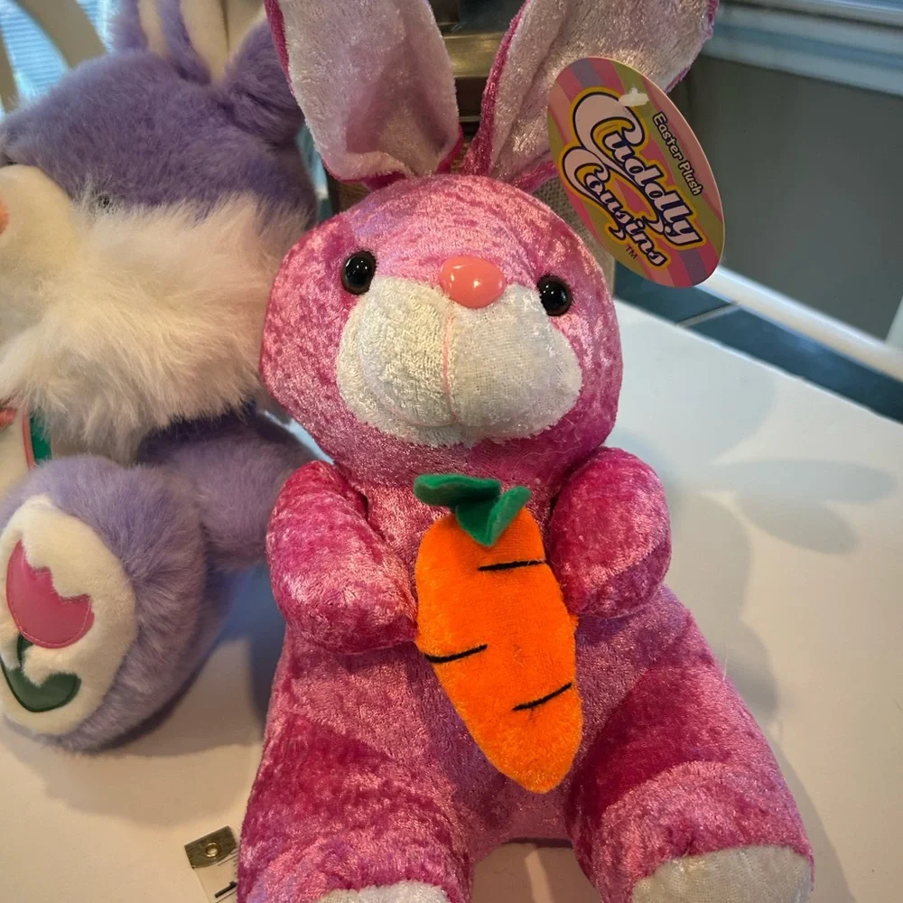 ADORABLE PLUSH BUNNY TRIO - TWO NEW WITH TAGS